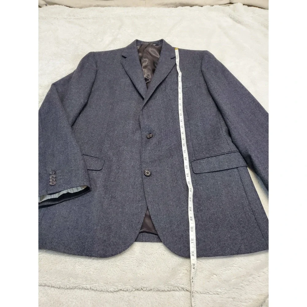 Lauren Ralph Lauren Gray Wool Slim Suit Jacket Blazer Men 43 L Office Classic‎